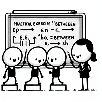 Esercizi pratici sull'uso di 'Between' in Inglese