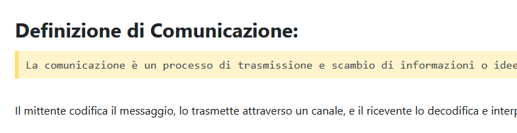 Si vedono i blocchetti in cui è divisa la pagina